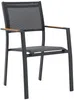 Vente-unique - MACILA Garden dining set Metall Grau - B 60 cm x H 89 cm x L 57 cm Bild 3