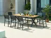 Vente-unique - MACILA Garden dining set Metall Grau - B 60 cm x H 89 cm x L 57 cm Bild 2