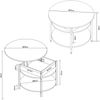 Couchtisch Kandas mit Hebeplatte 70x49 cm Weiß [en. casa] Bild 4