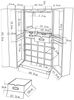 HTI-Living Barschrank Barschrank Imelda 107 cm (Stück, 1-St, 1 Barschrank) Hausbar Weinregal Bild 5