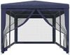 vidaXL Partyzelt mit 6 Mesh-Seitenwänden Blau 3x6 m HDPE 319237 Bild 3
