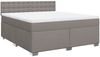 vidaXL Boxspringbett mit Matratze Taupe 180x200 cm Stoff 3288285 Bild 3