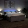 vidaXL Boxspringbett mit Matratze Taupe 180x200 cm Stoff 3288285 Bild 5