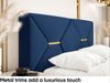 MEBLINI Polsterbett 180x200 mit Lattenrost mit Matratze – LIZZY – Blau Samt – Doppelbett mit Bettkasten - Stauraumbett - Kopfteil Bett mit Stauraum Bild 4