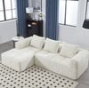 L-Form Sofa (3-Sitzer) mit Chaiselongue, Chenille, ohne Montage, 250x158x60 cm, Beige Bild 3