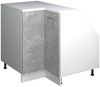 Dachschrägenschrank Eckschrank Rion Beton 75.6x81.6 cm mit 1 Tür, Schrankkorpus 60 cm Tiefe Vicco Bild 1