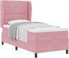 vidaXL Boxspringbett mit Matratze mit Kopfteil Rosa 200 x 80 cm Samt 3340903 Bild 2
