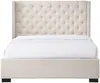 Vente-unique - MASSIMO Bett Stoff Beige - B 215,5 cm x H 141,5 cm x L 183,5 cm Bild 3