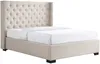 Vente-unique - MASSIMO Bett Stoff Beige - B 215,5 cm x H 141,5 cm x L 183,5 cm Bild 2