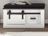 Garderobe Sitzbank Stove in weiß Pinie und anthrazit Landhaus 93 x 46 cm Bild 2
