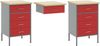 vidaXL Werkbank mit Schubladen 3 pcs Rot Ingenieure Holz und Stahl 3321377 Bild 5