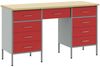 vidaXL Werkbank mit Schubladen 3 pcs Rot Ingenieure Holz und Stahl 3321377 Bild 2