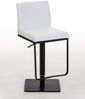 Barhocker CARIN - Kunstleder Weiß 42x44x86 cm Schwarz | Barstuhl Höhenverstellbar Mit Lehne Drehbar Tresenhocker Tresenstuhl Kneipenhocker Bild 5