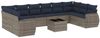 vidaXL 11-teiliges Gartensofa-Set mit Kissen, grau, Polyrattan 3221880 Bild 2