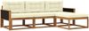 vidaXL Outdoor-Sofagarnitur mit Kissen 4 pcs Natur und Creme 3382453 Bild 2