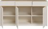 Forte OAK SQUERE Sideboard 160, elegantes Sideboard mit 3 Türen, Beleuchtung und Lamellendesign, Holzwerkstoff, Mauvella Eiche Dekor /Sand, 160 cm breit x 85,9 cm hoch x 41,5 cm tief Bild 4