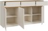 Forte OAK SQUERE Sideboard 160, elegantes Sideboard mit 3 Türen, Beleuchtung und Lamellendesign, Holzwerkstoff, Mauvella Eiche Dekor /Sand, 160 cm breit x 85,9 cm hoch x 41,5 cm tief Bild 5