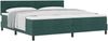 vidaXL Boxspringbett mit Kopfteil Dunkelgrün 200 x 200 cm Samt 3339197 Bild 2
