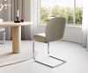 Freischwinger Nube-Flex Echt-Leder Schlamm Freischwinger flach Edelstahl Taschenfederkern Bild 4