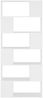 vidaXL Bücherregal Raumteiler Weiß 80x24x186 cm Holzwerkstoff 809152 Bild 3