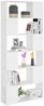 vidaXL Bücherregal Raumteiler Weiß 80x24x186 cm Holzwerkstoff 809152 Bild 5