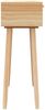 Konsolentisch, Beistelltisch, Konsole Braun 80x30x75 cm Massivholz Kiefer Natur-Rattan Bild 5