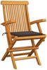 vidaXL Gartenstühle mit Taupe Kissen 8 Stk. Massivholz Teak 3072897 Bild 2