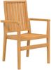 vidaXL Gartenstühle 8 Stk. Stapelbar 56,5x57,5x91 cm Massivholz Teak 3157903 Bild 3
