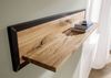 Wandregal Wildeiche 120x22x24 natur geölt VILLANDERS #116 Bild 4