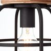 Brilliant Leuchten No. 99254-66 Pendelleuchte Gwen 1-flammig E27 schwarz antik holz Bild 5