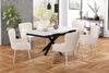Merax Samt-Esszimmerstuhl, 6er-Set, luxuriös, Wohnzimmer, Schlafzimmer, Lounge-Stuhl mit vier Silberne Metallstützbeinen, Mit Armlehnen und verstellbaren Füßen, Lendenwirbelstütze, Beige+Silber Bild 3