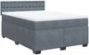vidaXL Boxspringbett mit Matratze Dunkelgrau 140x190 cm Samt 3286319 Bild 2