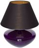 Tischlampe Glas lila bauchig mit Lampenschirm Glaslampe Bild 4