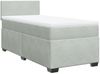 vidaXL Boxspringbett mit Matratze Hellgrau 90x200 cm Samt 3288504 Bild 3