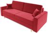 Sofa 3-Sitzer BELLA mit Schlaffunktion Rot Bild 2