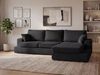 GRAINGOLD Ecksofa Nesto, Couch L-Form fürs Wohnzimmer, Modern Stil, Chenille-Stoff, Schwarz, Rechts Bild 3