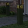 vidaXL Solar LED Weg Licht 2 pcs Olive Grün Kalt gewalzter Stahl 879733 Bild 3