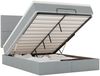 vidaXL Ottoman-Bett mit Matratze & LEDs Hellgrau 140x200 cm Stoff 3313927 Bild 2