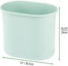 mDesign Mülleimer Abfalleimer Papierkorb Ordnung 9.5L Oval Metall Mintgrün Bild 2