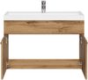 Badplaats Badmöbel Set mit Waschbecken und Unterschrank Paso 01 80 x 40 cm Eiche - Waschbeckenunterschrank mit Waschbecken Bild 2