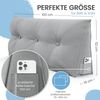 ELONEO Rückenkissen Keilkissen für Bett und Sofa, Lesekissen mit praktischem Seitenfach, 1-tlg, mit praktischem Seitenfach, Lesekissen, mit waschbarem Bezug Bild 2