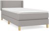 Boxspringbett mit Matratze Stoff Hellgrau 90x200 cm, Härtegrad: H2 [3130081] Bild 2