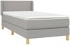 Boxspringbett mit Matratze Stoff Hellgrau 90x200 cm, Härtegrad: H2 [3130081] Bild 3