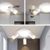 ZMH Deckenleuchte LED Deckenlampe 3 Flammig - Deckenstrahler Weiß Modern Wohnzimmerlampe 3000k GU10 20W Schwenkbar Flurlampe Deckenspot Rund für Schlafzimmer Küchen Büro Bild 4