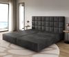 Boxspringgestell Dream-Fine Mikrofaser Anthrazit Vintage 200x200 cm Bild 5