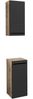 Badezimmer-Set >Vista< (4-tlg.) in Viking Oak / Schwarz - 115x190x31 (BxHxT) Bild 3