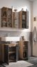 Badezimmer-Set >Vista< (4-tlg.) in Viking Oak / Schwarz - 115x190x31 (BxHxT) Bild 2