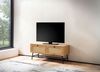 Lowboard TV-Kommode 100x45x40cm Eiche-Dekor Rattan Schubladen Wohnzimmer Bild 3