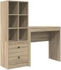 vidaXL Schreibtisch mit Schubladen mit Regal 2 pcs Sonoma-Eiche 3337315 Bild 2