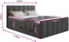 Boxspringbett Star Lux mit Fußteil, 2 Bettkästen und Matratzentopper - Doppelbett mit Topper, Bonell-Matratze, Polsterbett, Bett (Dunkelblau (Kronos 09), 140 x 200 cm) Bild 4